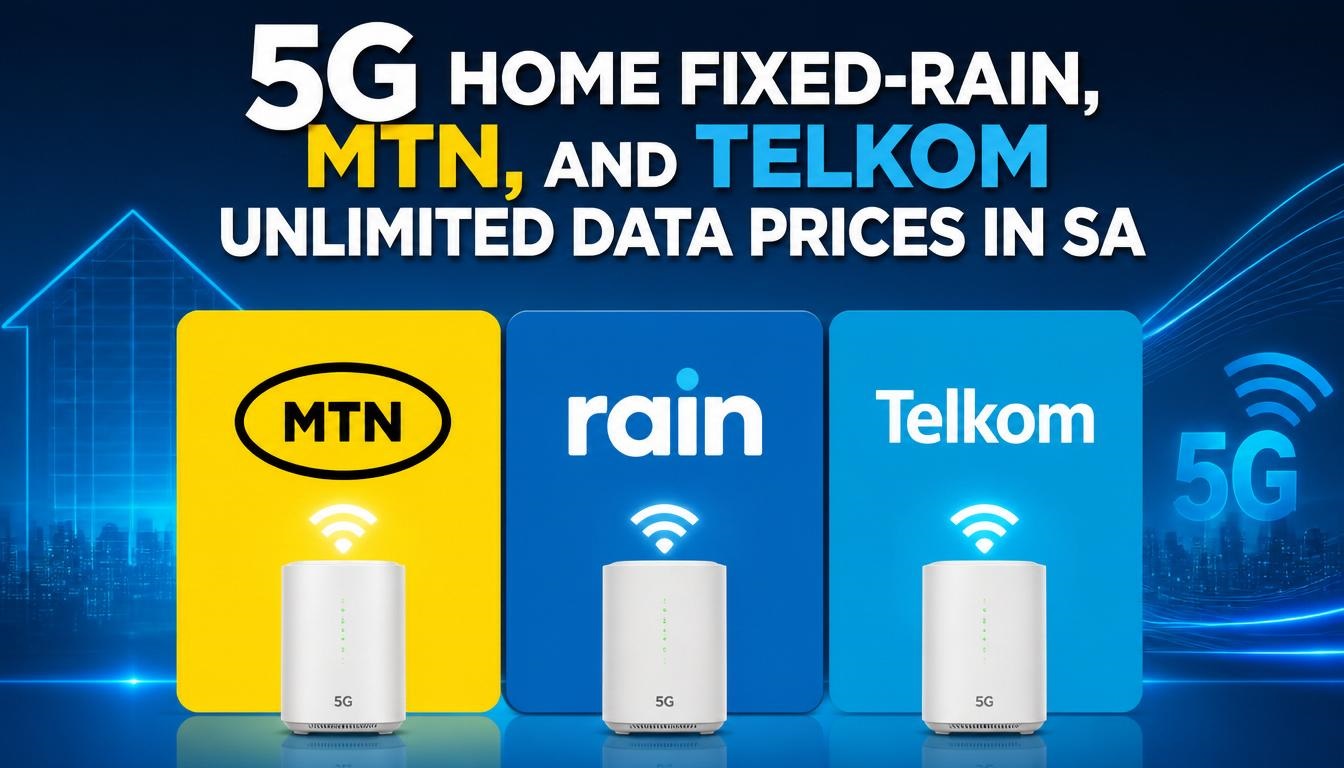 5G Home Fixed-Rain, MTN, and Telkom Unlimited Data Prices in SA 5G Home Fixed-Rain, MTN, and Telkom Unlimited Data Prices in SA