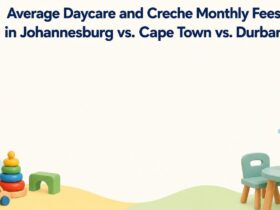 Average Daycare and Creche Monthly Fees in Johannesburg vs. Cape Town vs. Durban