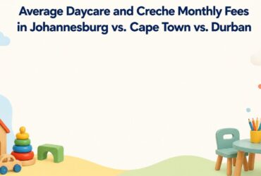 Average Daycare and Creche Monthly Fees in Johannesburg vs. Cape Town vs. Durban