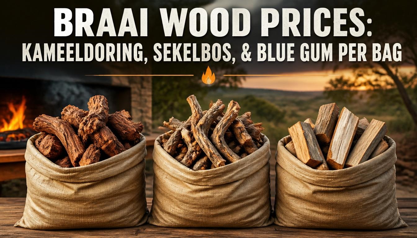 The Ultimate South African Braai Wood Price & Performance Guide (2026): Kameeldoring vs. Sekelbos vs. Blue Gum The Ultimate South African Braai Wood Price & Performance Guide (2026): Kameeldoring vs. Sekelbos vs. Blue Gum