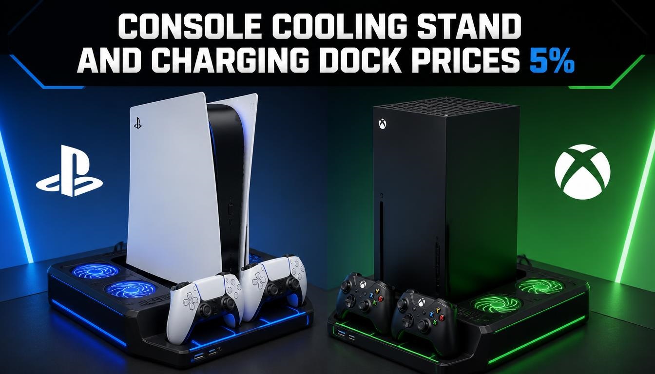 Console Cooling Stand and Charging Dock Prices for PS5 and Xbox Console Cooling Stand and Charging Dock Prices for PS5 and Xbox