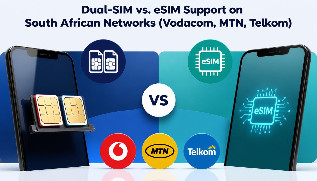 Dual-SIM vs. eSIM Support on South African Networks (Vodacom, MTN, Telkom) Dual-SIM vs. eSIM Support on South African Networks (Vodacom, MTN, Telkom)