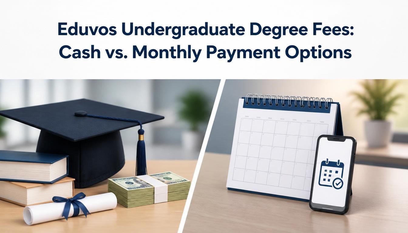 Eduvos Undergraduate Degree Fees: Cash vs. Monthly Payment Options Eduvos Undergraduate Degree Fees Cash vs. Monthly Payment Options