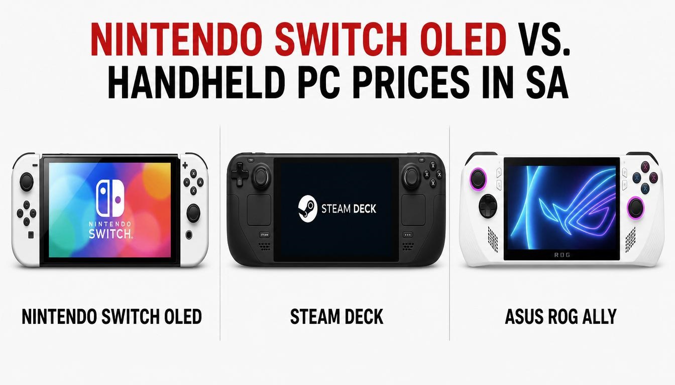 Nintendo Switch OLED vs. Handheld PC Prices (Steam Deck, ASUS ROG Ally) in SA