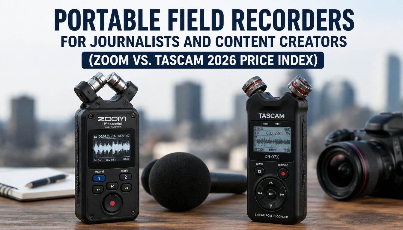 Portable Field Recorders for Journalists and Content Creators (Zoom vs. Tascam 2026 Price Index) Portable Field Recorders for Journalists and Content Creators (Zoom vs. Tascam 2026 Price Index)