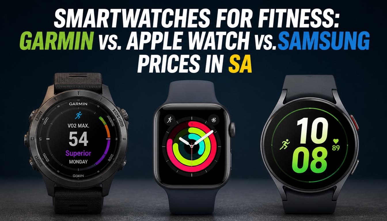 Smartwatches for Fitness in South Africa Garmin vs. Apple Watch vs. Samsung (2026 Price & Feature Guide) Smartwatches for Fitness in South Africa: Garmin vs. Apple Watch vs. Samsung (2026 Price & Feature Guide)