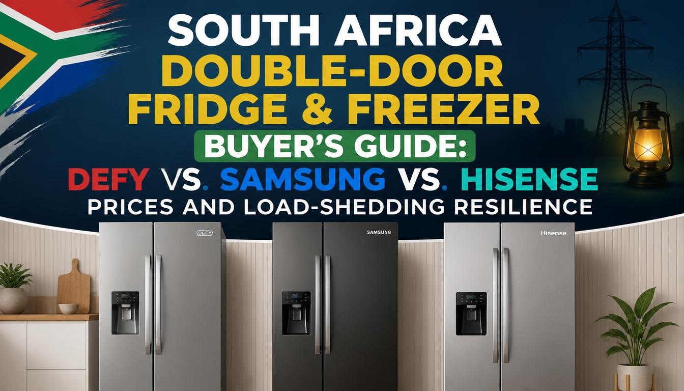 South Africa Double-Door Fridge & Freezer Buyer’s Guide South Africa Double-Door Fridge & Freezer Buyer’s Guide: Defy vs. Samsung vs. Hisense Prices and Load-Shedding Resilience