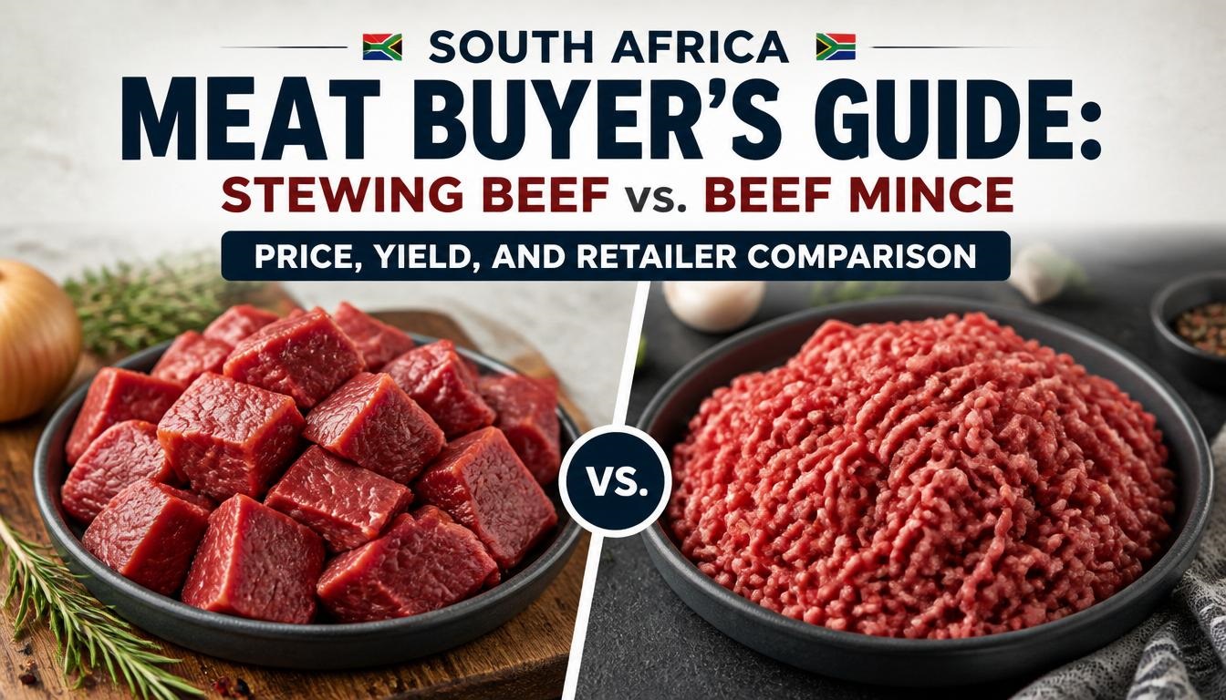 South Africa Meat Buyer’s Guide: Stewing Beef vs. Beef Mince Price, Yield, and Retailer Comparison South Africa Meat Buyer’s Guide: Stewing Beef vs. Beef Mince Price, Yield, and Retailer Comparison