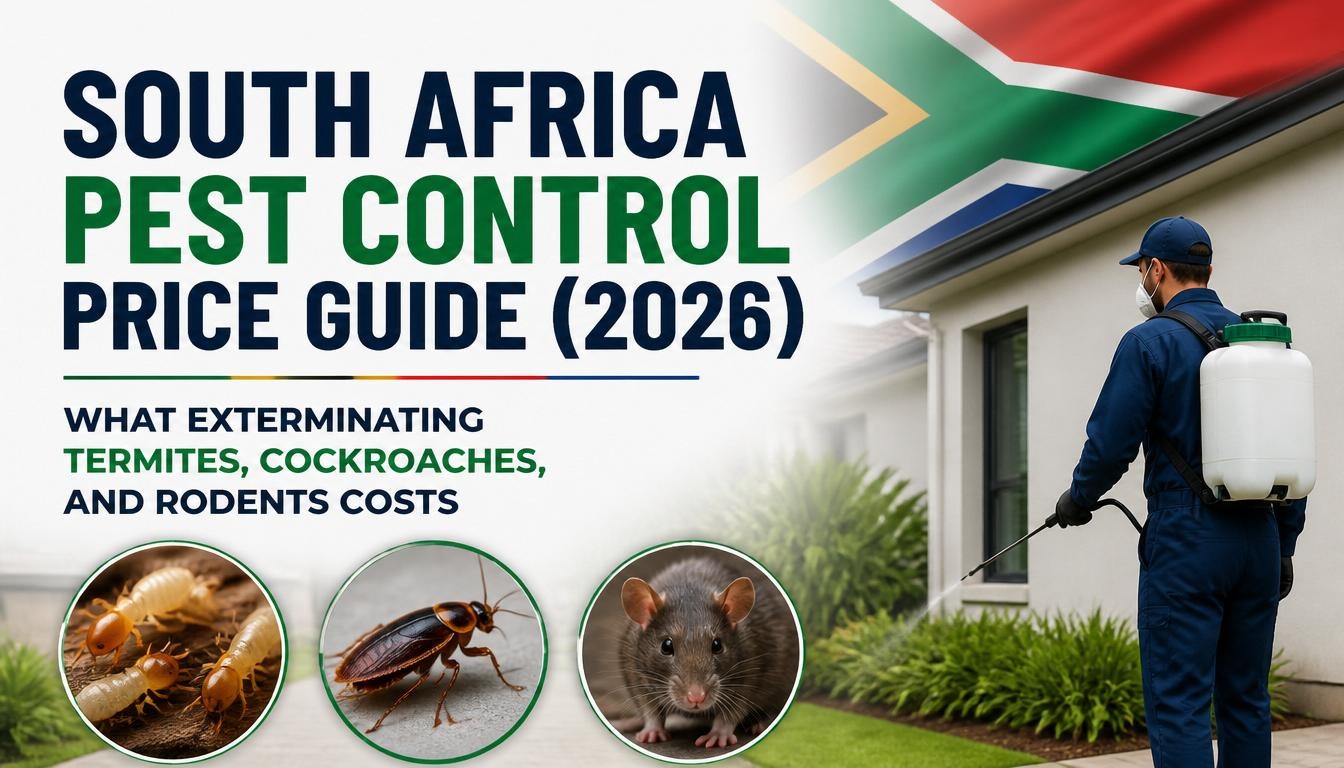 South Africa Pest Control Price Guide (2026): What Exterminating Termites, Cockroaches, and Rodents Costs South Africa Pest Control Price Guide (2026): What Exterminating Termites, Cockroaches, and Rodents Costs