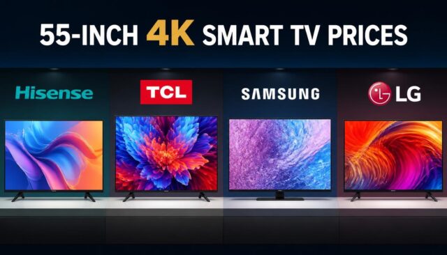 55-inch 4K Smart TV Prices (Hisense, TCL, Samsung, LG)