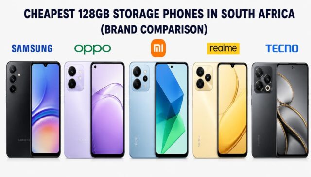 Cheapest 128GB Storage Phones in South Africa (Brand Comparison)