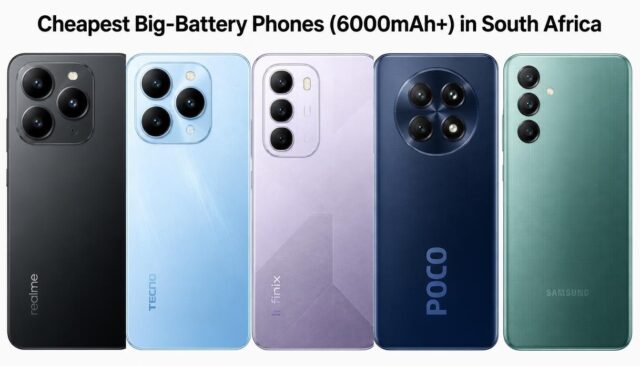 Cheapest Big-Battery Phones (6000mAh+) in South Africa
