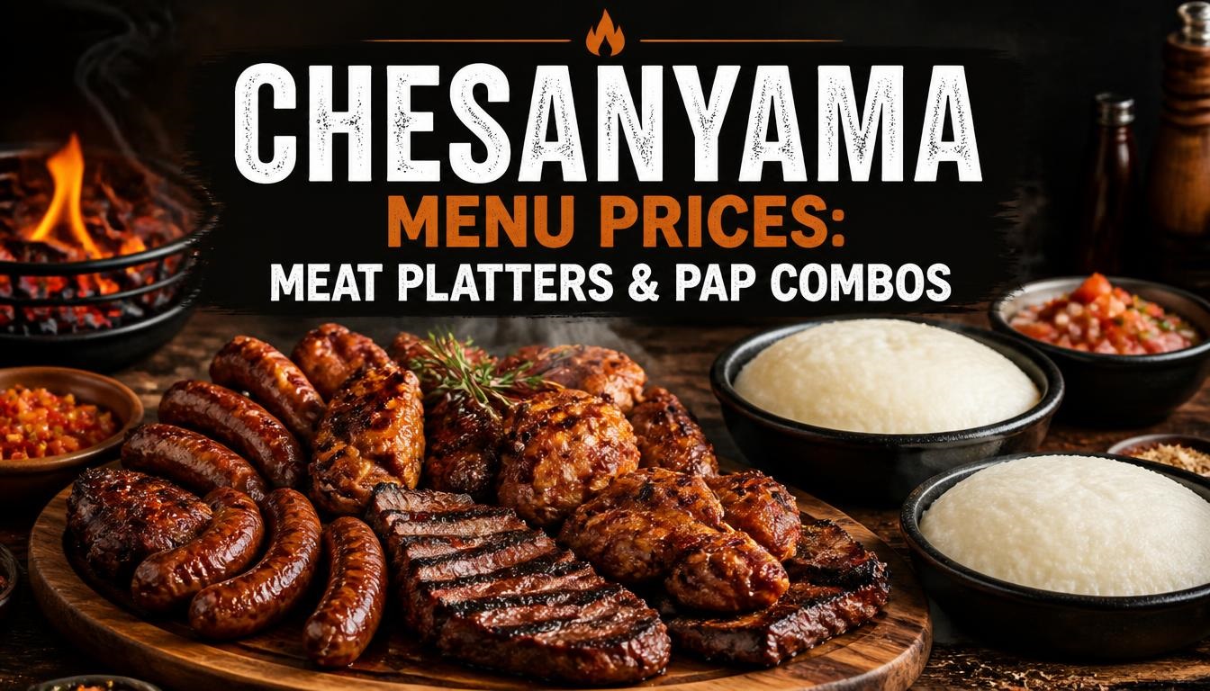 Chesanyama Menu Prices: SA Meat Platters & Pap Combos