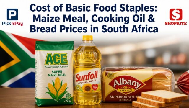 Cost of Basic Food Staples: Maize Meal, Cooking Oil & Bread Prices in South Africa