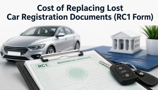 Cost of Replacing Lost Car Registration Documents (RC1 Form) Cost of Replacing Lost Car Registration Documents (RC1 Form)
