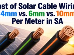 Cost of Solar Cable Wiring (4mm vs. 6mm vs. 10mm) Per Meter in SA Cost of Solar Cable Wiring (4mm vs. 6mm vs. 10mm) Per Meter in SA