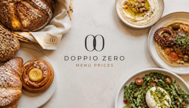 Doppio Zero Menu Prices (Artisanal Bakery, Mediterranean Dishes)