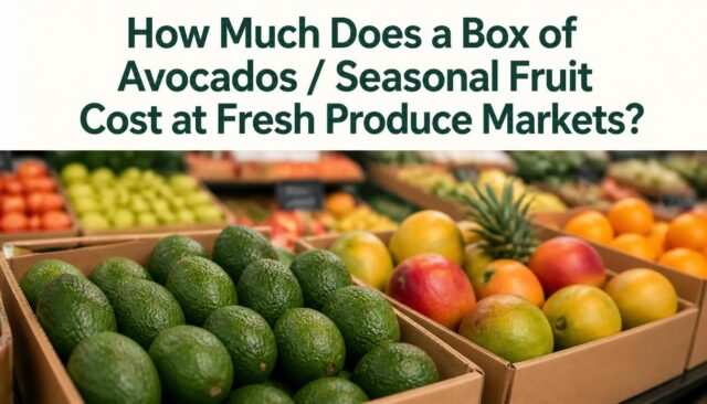 How Much Does a Box of Avocados Seasonal Fruit Cost at Fresh Produce Markets How Much Does a Box of Avocados / Seasonal Fruit Cost at Fresh Produce Markets?