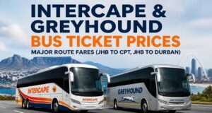 Intercape & Greyhound Bus Ticket Prices: Major route fares (JHB to CPT, JHB to Durban) Intercape & Greyhound Bus Ticket Prices: Major route fares (JHB to CPT, JHB to Durban)