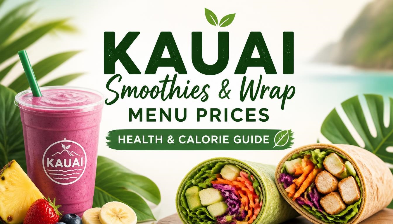 Kauai Smoothies & Wrap Menu Prices (Health & Calorie Guide)