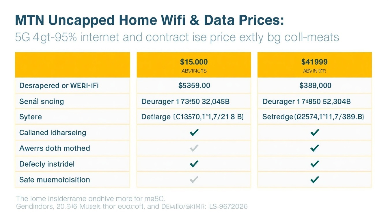 MTN Uncapped Home Internet & Data Prices