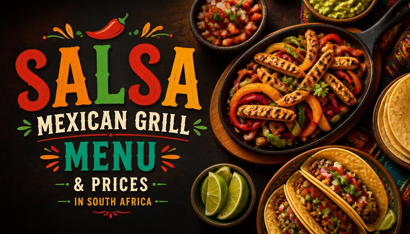 Salsa Mexican Grill Menu & Prices in South Africa
