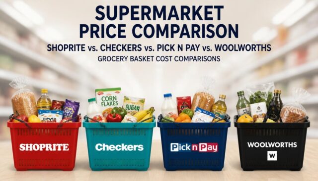 Supermarket Price Comparison (Shoprite vs. Checkers vs. Pick n Pay vs. Woolworths) Supermarket Price Comparison (Shoprite vs. Checkers vs. Pick n Pay vs. Woolworths)