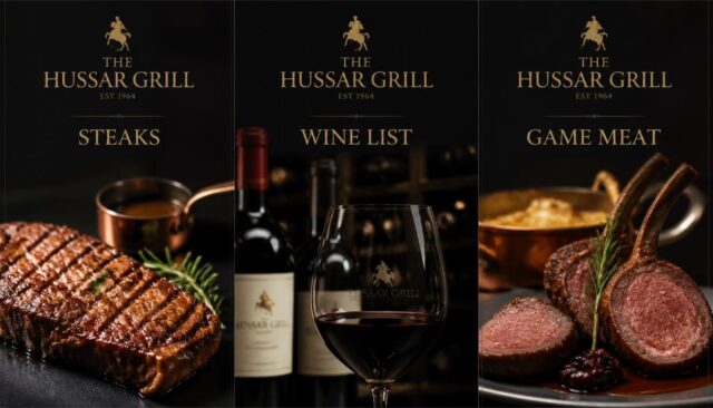 The Hussar Grill Menu & Prices (Steaks, Wine List, Game Meat)