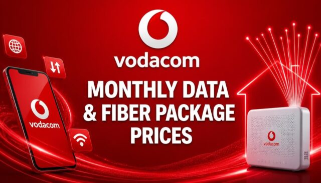 Vodacom Monthly Data & Fiber Package Prices Vodacom Monthly Data & Fiber Package Prices: Data bundles, prepaid rates, and contract plans.