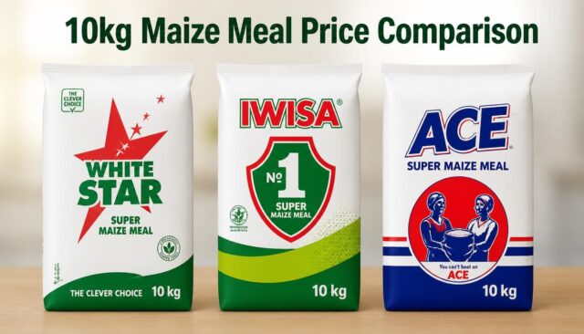 10kg Maize Meal Price Comparison (White Star, Iwisa, Ace)10kg Maize Meal Price Comparison (White Star, Iwisa, Ace)