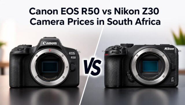Canon EOS R50 vs Nikon Z30 Camera Prices in South Africa