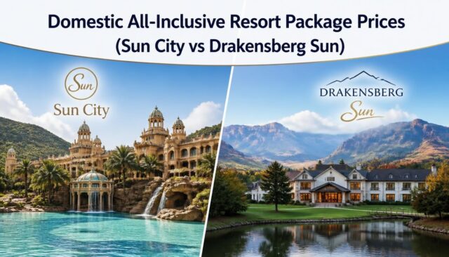 Domestic All-Inclusive Resort Package Prices Domestic All-Inclusive Resort Package Prices (Sun City vs Drakensberg Sun)