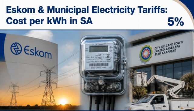 Eskom & Municipal Electricity Tariffs: Cost per kWh in SA