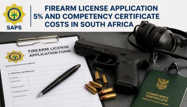 Firearm License Application and Competency Certificate Costs in South Africa
