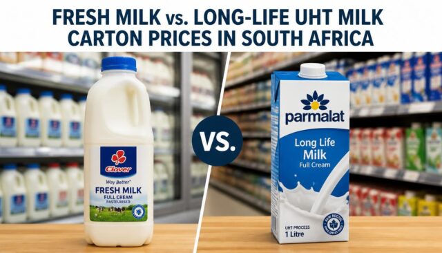 Fresh Milk vs. Long-Life UHT Milk Carton Prices in South Africa Fresh Milk vs. Long-Life UHT Milk Carton Prices in South Africa