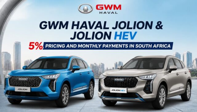 GWM Haval Jolion & Jolion HEV Pricing and Monthly Payments in South Africa