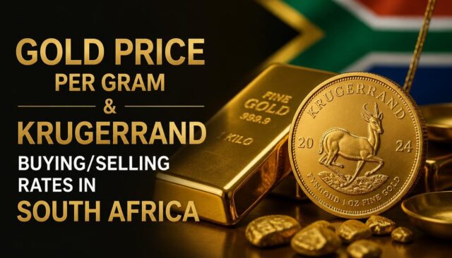 Gold Price per Gram & Krugerrand Buying/Selling Rates in South Africa