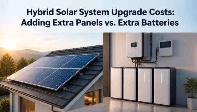 Hybrid Solar System Upgrade Costs: Adding Extra Panels vs. Extra Batteries