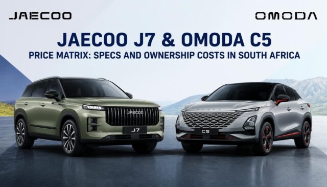 Jaecoo J7 & Omoda C5 Price Matrix: Specs and Ownership Costs in South Africa