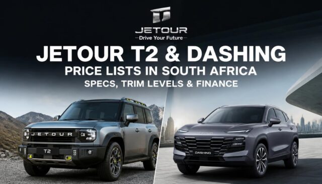 Jetour T2 & Dashing Price Lists in South Africa: Specs, Trim Levels & Finance