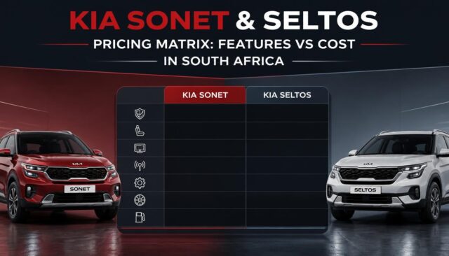 Kia Sonet & Seltos Pricing Matrix Features vs Cost in in South Africa