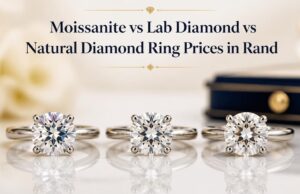 Moissanite vs Lab Diamond vs Natural Diamond Ring Prices in Rand Moissanite vs Lab Diamond vs Natural Diamond Ring Prices in Rand