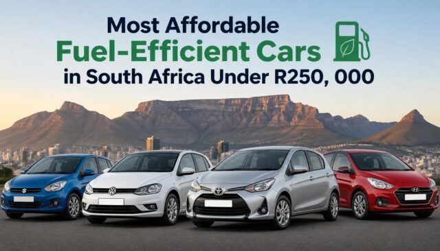 Most Affordable Fuel-Efficient Cars in South Africa Under R250,000