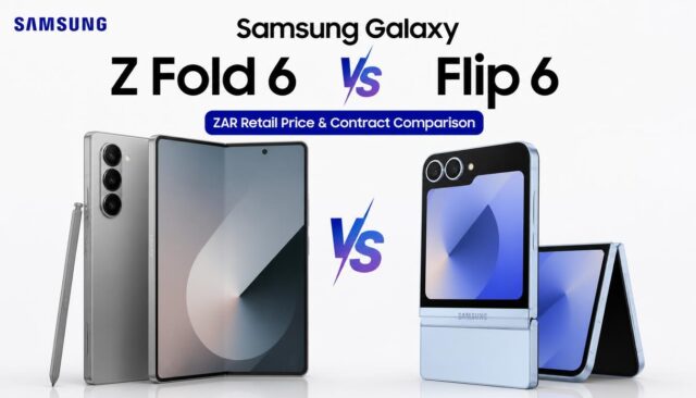 Samsung Galaxy Z Fold 6 vs Flip 6 Price in South Africa (ZAR Retail & Contracts)
