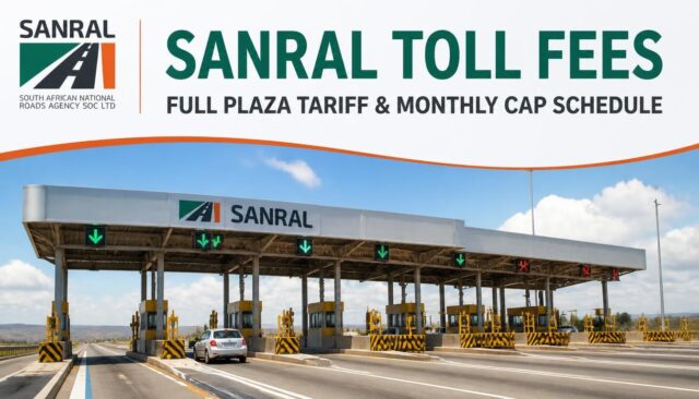 Sanral Toll Fees in SA: Full Plaza Tariff & Monthly Cap Schedule
