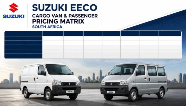Suzuki Eeco Cargo Van & Passenger Pricing Matrix South Africa