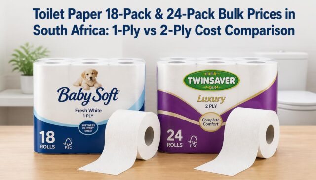 Toilet Paper 18-Pack & 24-Pack Bulk Prices in South Africa 1-Ply vs 2-Ply Cost Comparison Toilet Paper 18-Pack & 24-Pack Bulk Prices in South Africa: 1-Ply vs 2-Ply Cost Comparison
