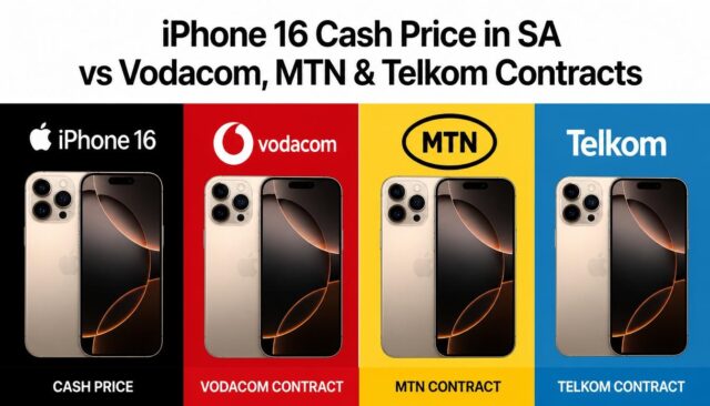 iPhone 16 Cash Price in SA vs Vodacom, MTN & Telkom Contracts iPhone 16 Cash Price in SA vs Vodacom, MTN & Telkom Contracts